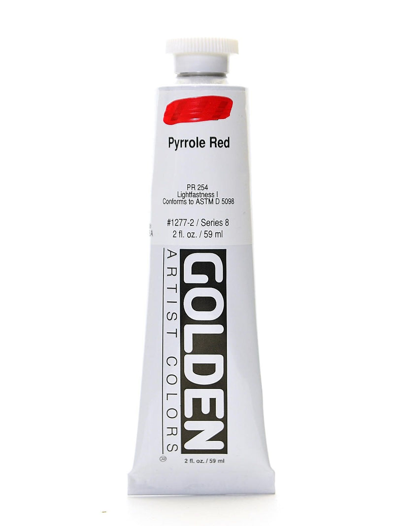 Golden Heavy Body Acrylic Paints Pyrrole Red 2 Oz. (46305)