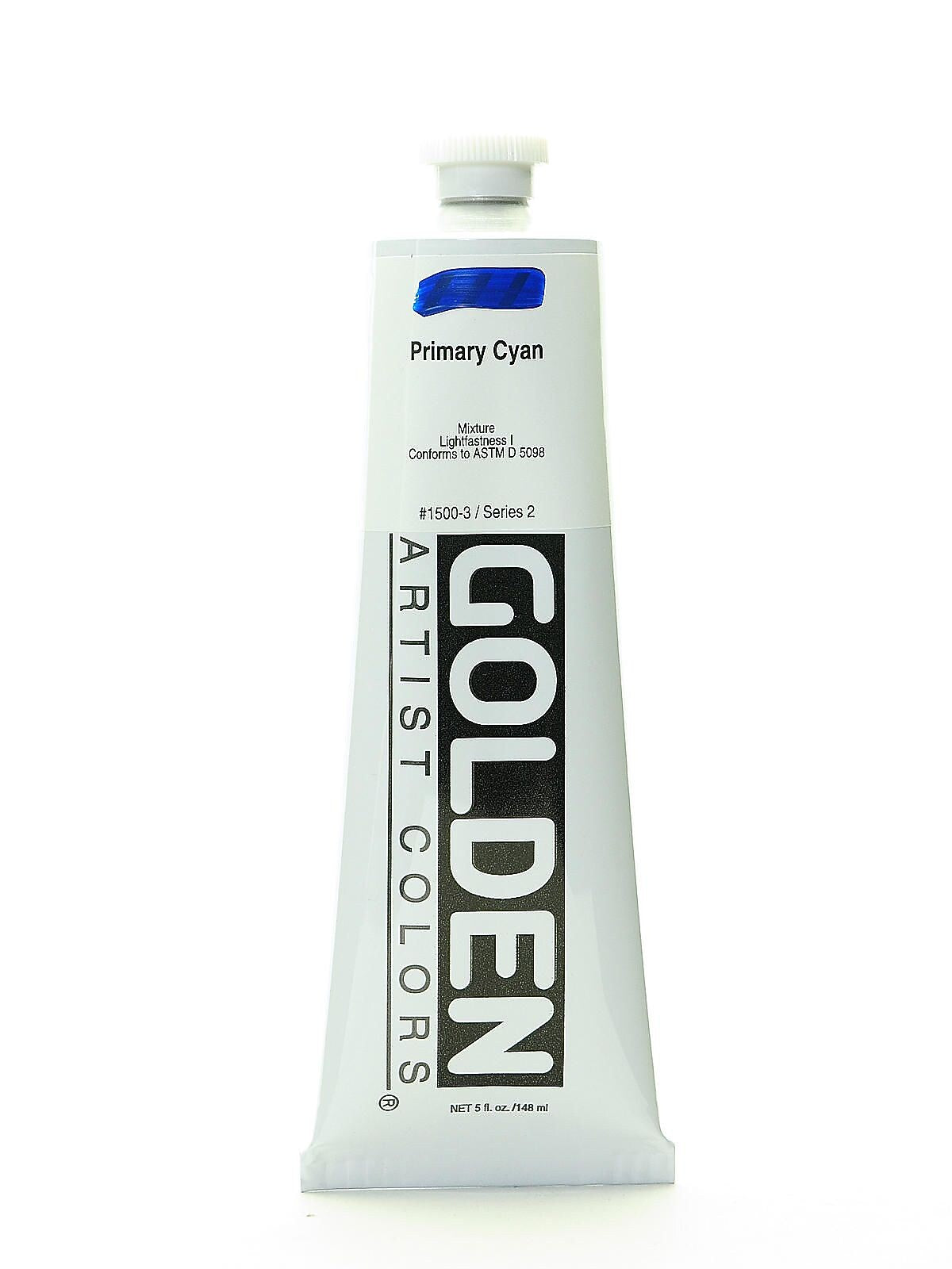 Golden Heavy Body Acrylics Primary Cyan 5 Oz.