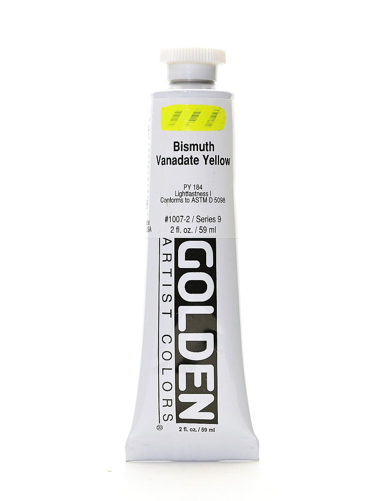 Golden Heavy Body Acrylic Paints Bismuth Vanadate Yellow 2 Oz.
