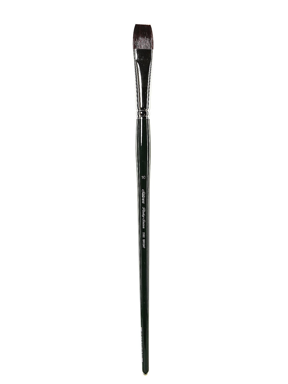Silver Brush Ruby Satin Series Synthetic Brushes Long Handle 10, Bright 2502 (13714)