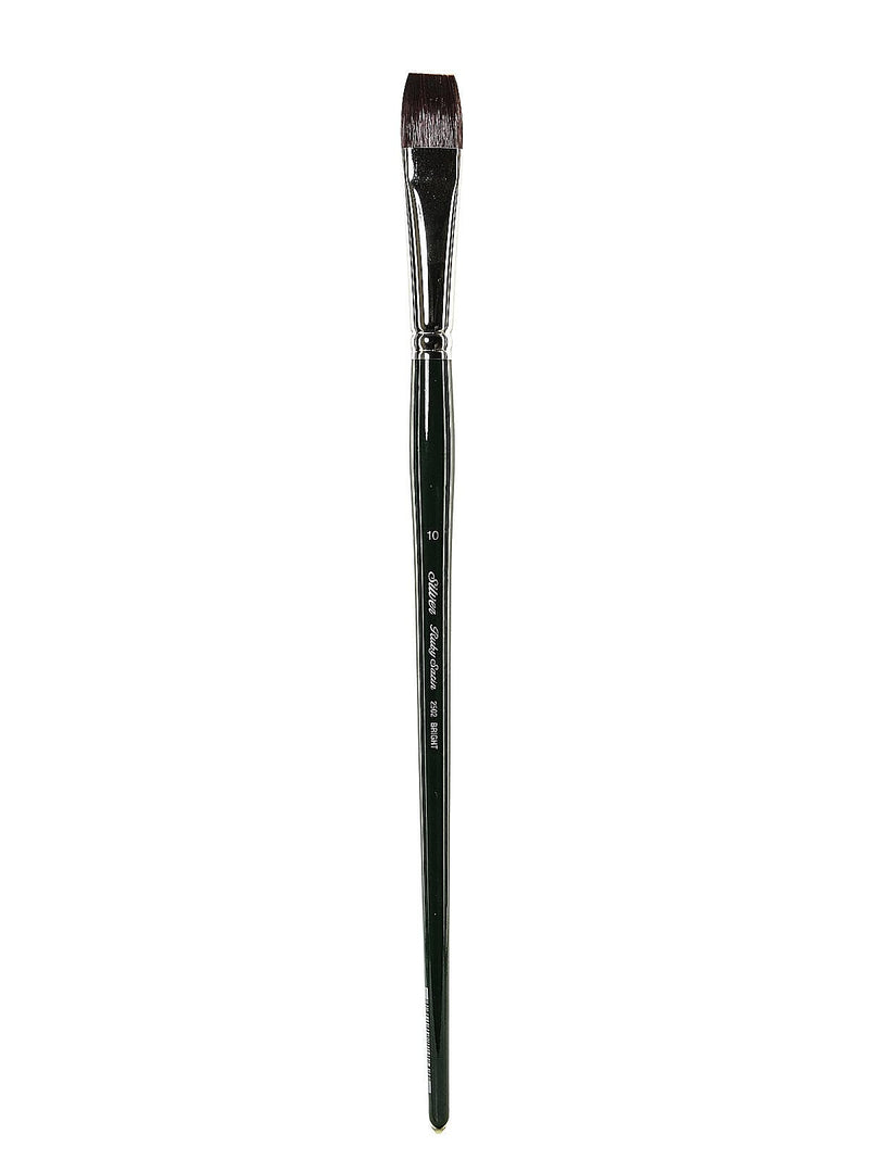 Silver Brush Ruby Satin Series Synthetic Brushes Long Handle 10, Bright 2502 (13714)