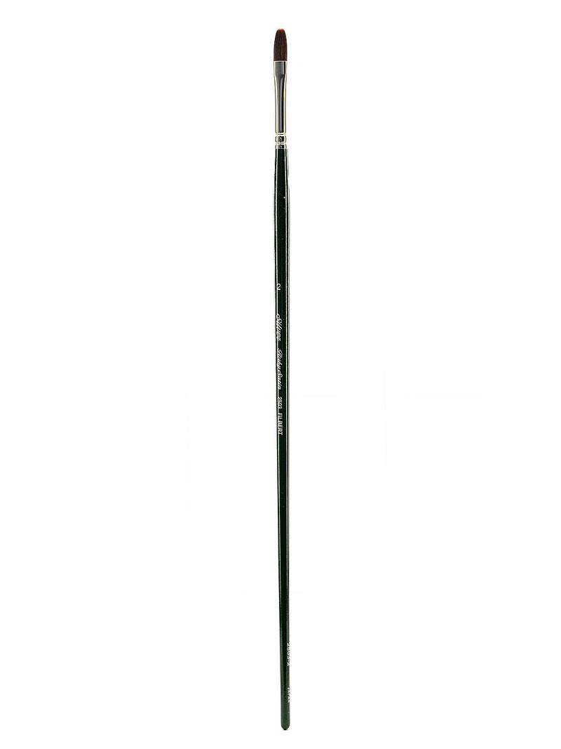 Silver Brush Ruby Satin Series Synthetic Brushes, Long Handle, 2, Filbert, 2503 (35356)