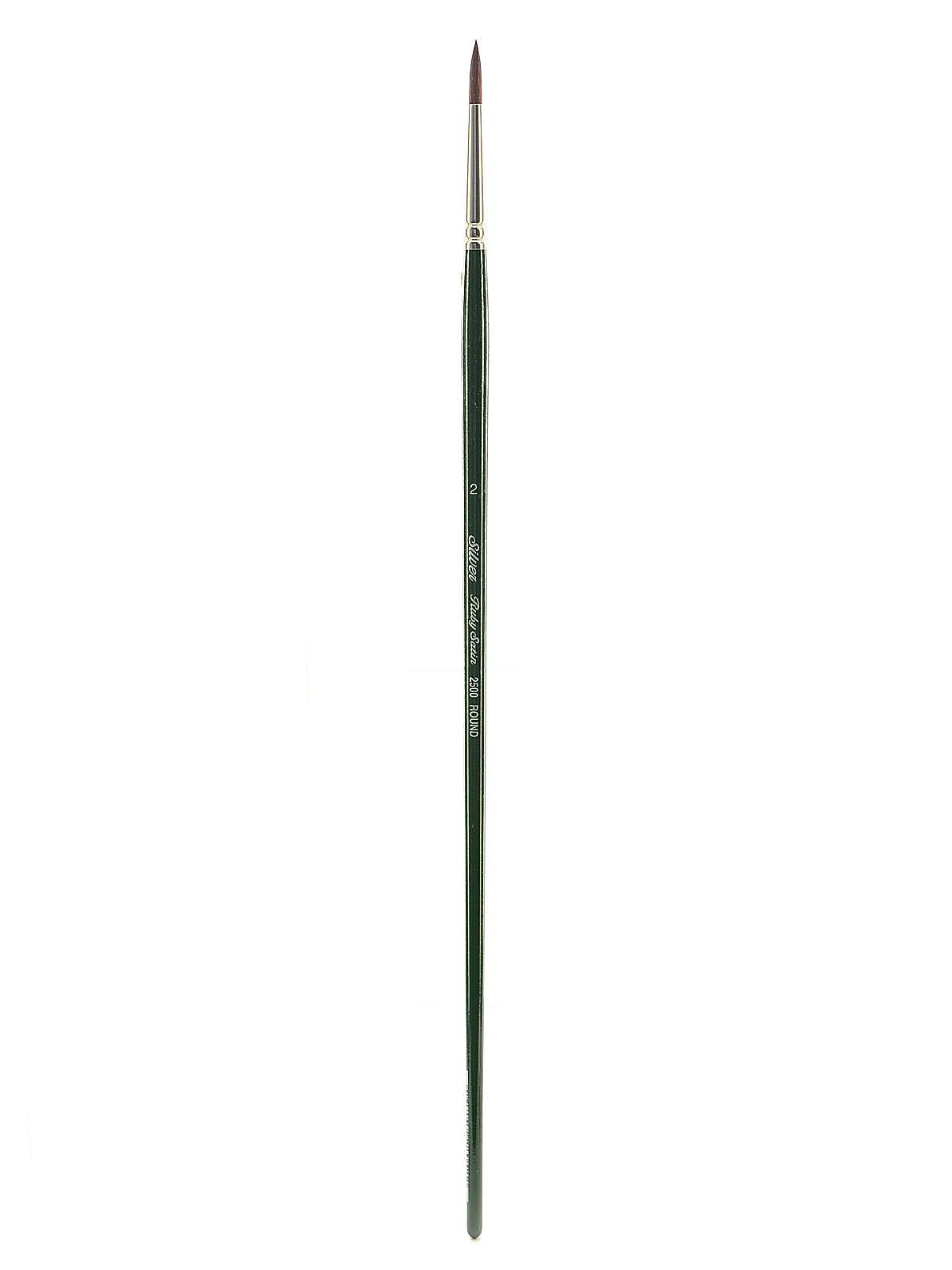 Silver Brush Ruby Satin Series Synthetic Brushes Long Handle 2 Round 2500 (58727)