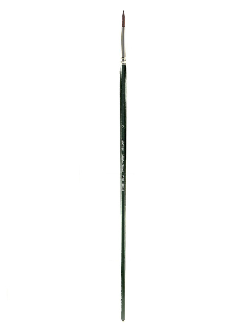 Silver Brush Ruby Satin Series Synthetic Brushes Long Handle 2 Round 2500 (58727)