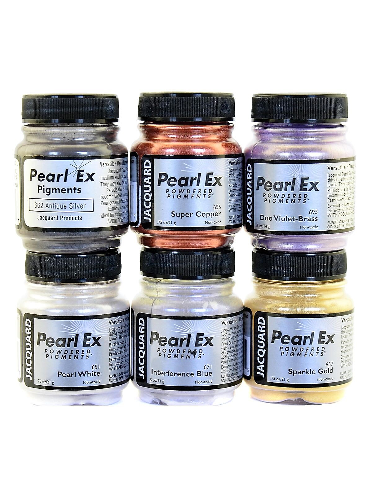 Jacquard Pearl Ex Powdered Pigment Sets set of 6