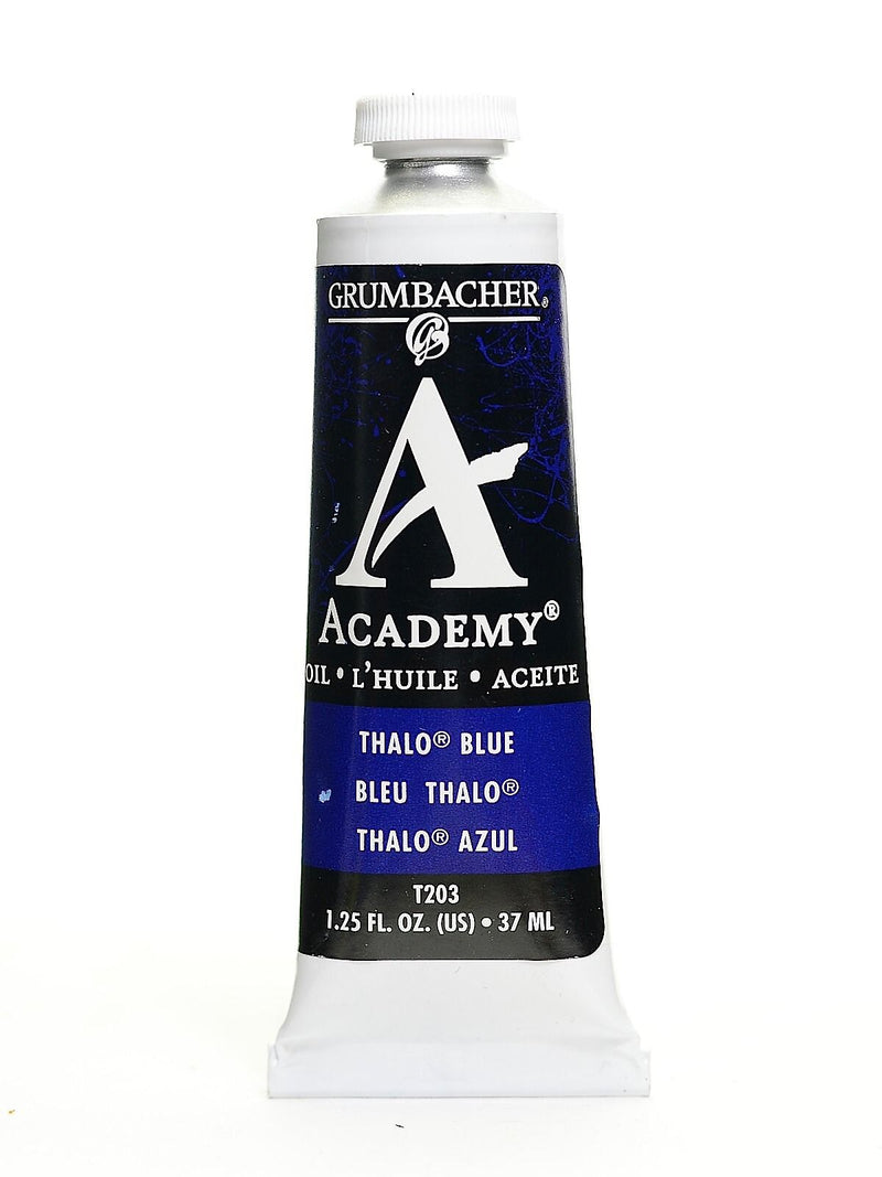 Grumbacher Academy Oil Colors Thalo Blue 1.25 Oz. [Pack Of 3]