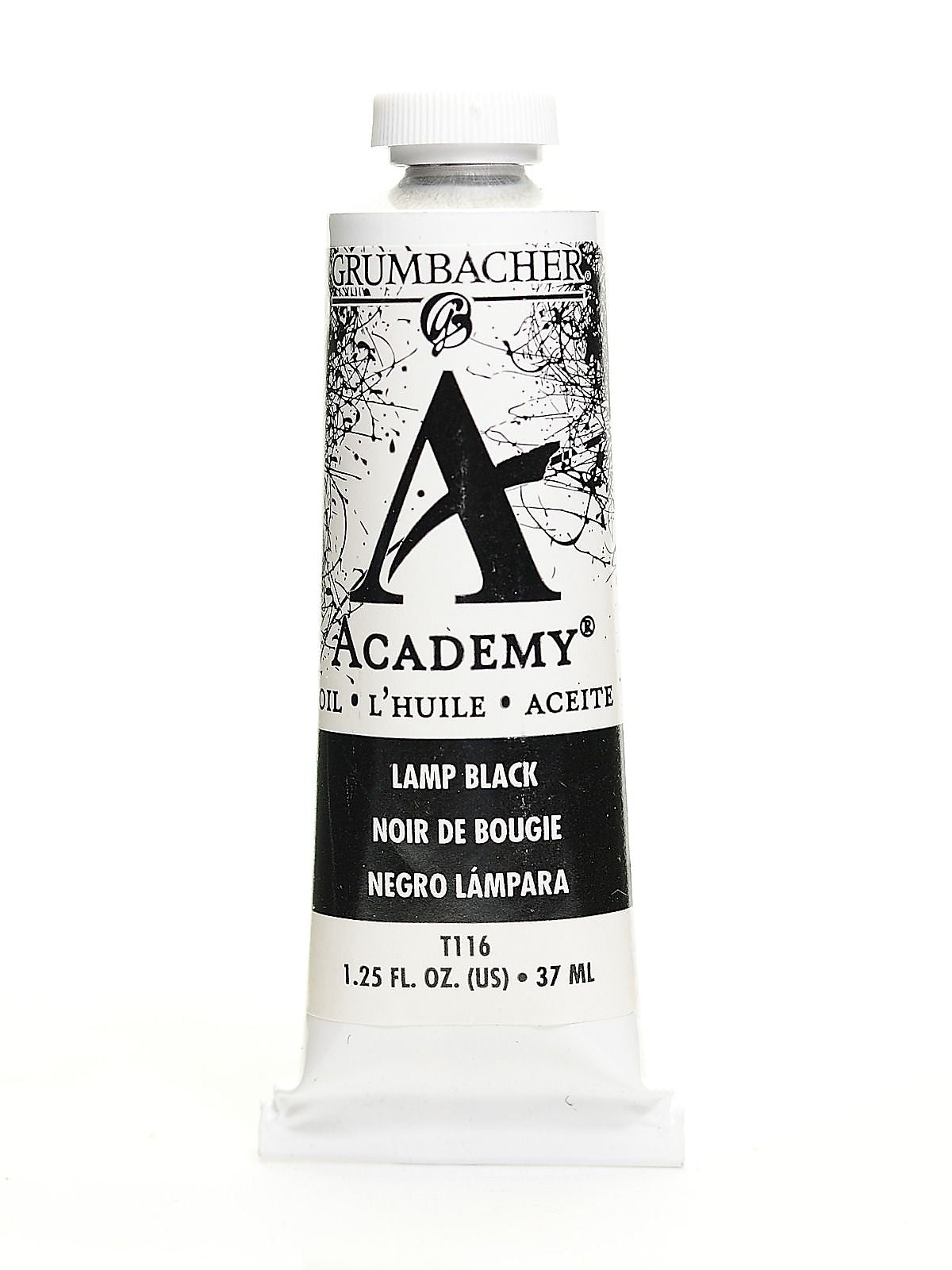 Grumbacher Academy Oil Colors Lamp Black 1.25 Oz. [Pack Of 3]