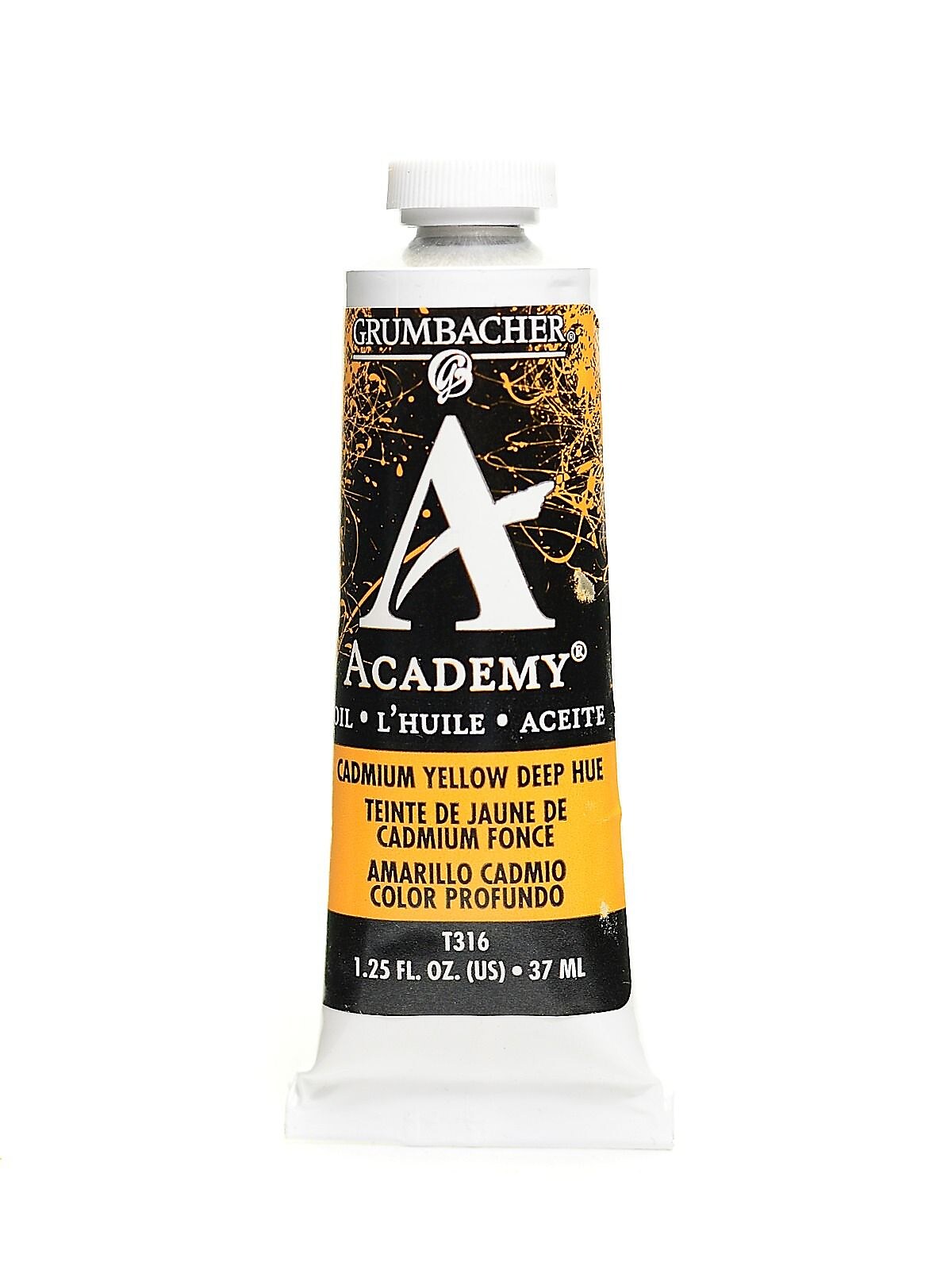 Grumbacher Academy Oil Colors Cadmium Yellow Deep Hue 1.25 Oz. [Pack Of 3]