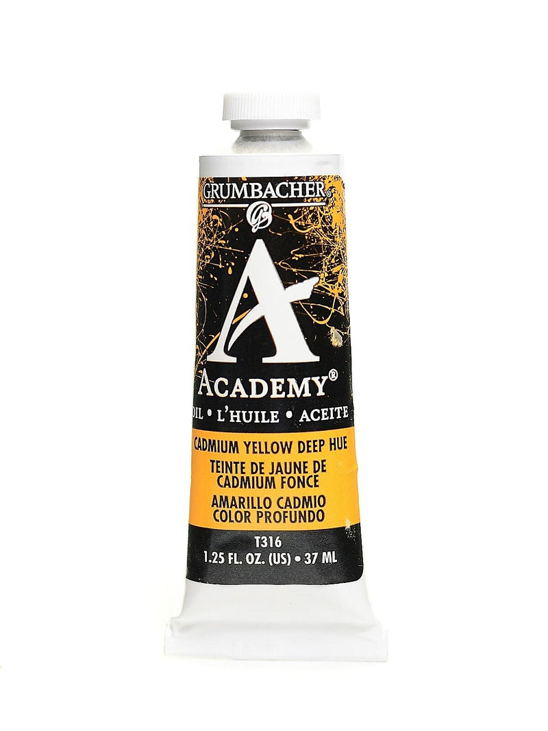 Grumbacher Academy Oil Colors Cadmium Yellow Deep Hue 1.25 Oz. [Pack Of 3]
