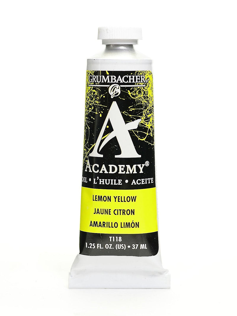 Grumbacher Academy Oil Colors Lemon Yellow 1.25 Oz. [Pack Of 3]