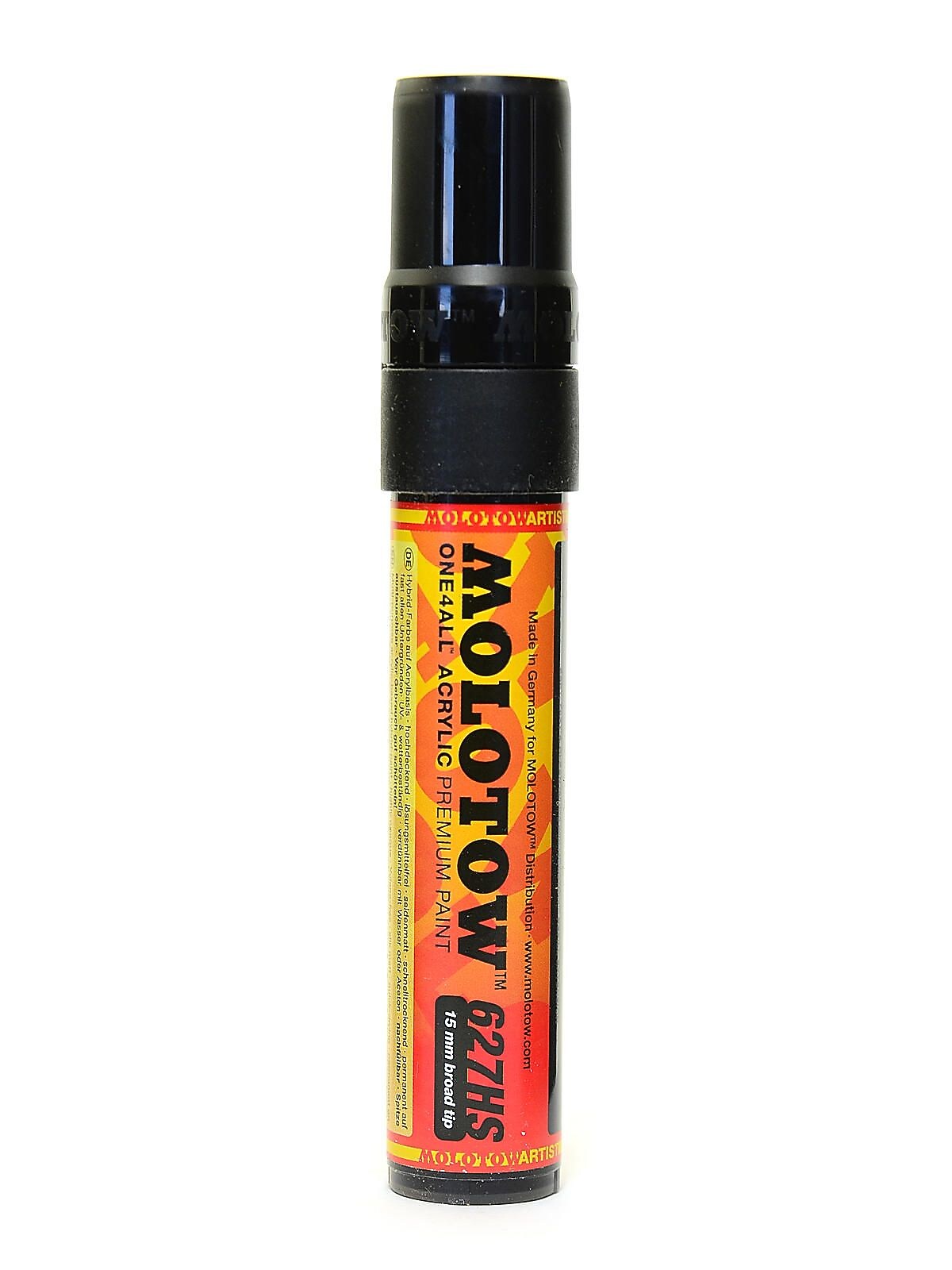 Molotow One4All Acrylic Paint Markers, Bold Tip, Signal Black, 3/Pack (00106)