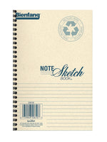 Bienfang 5.5" x 8" Wire Bound Sketch Book, 64 Sheets/Book, 3/Pack (56204-PK3)