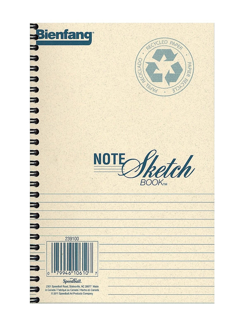 Bienfang 5.5" x 8" Wire Bound Sketch Book, 64 Sheets/Book, 3/Pack (56204-PK3)