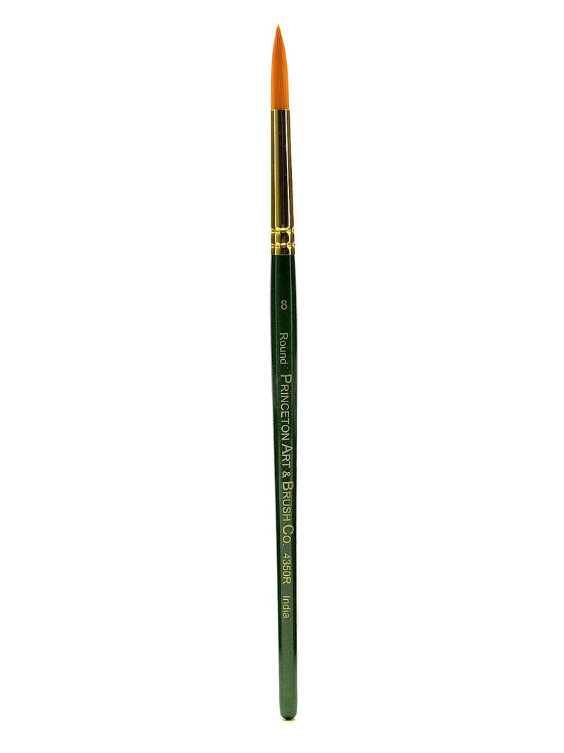 Princeton Series 4350 Synthetic Watercolor And Acrylic Brushes 8 Round (19765)