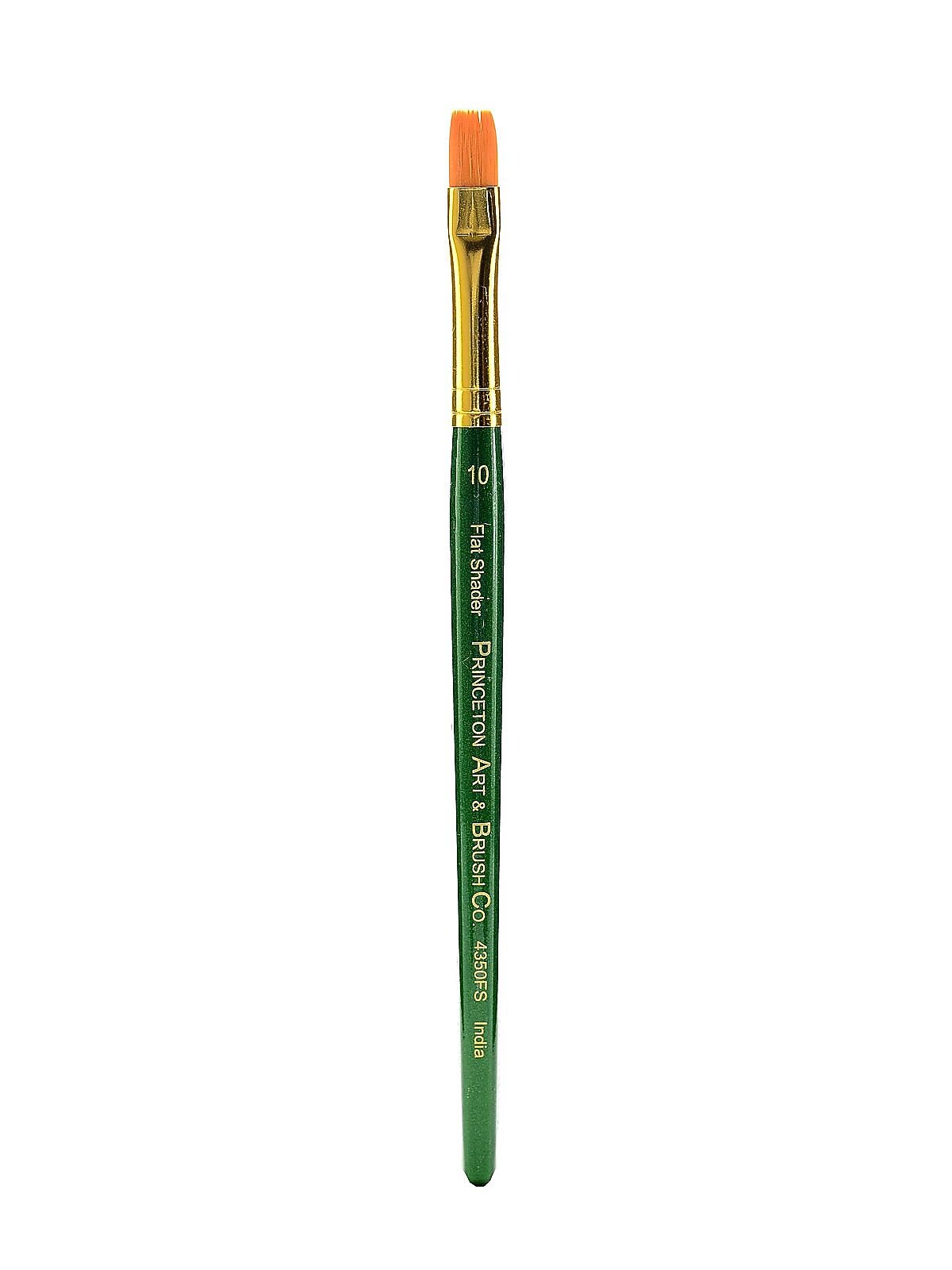 Princeton Series-4350 Synthetic Watercolor And Acrylic Brushes, 10 Flat Shader (24142)