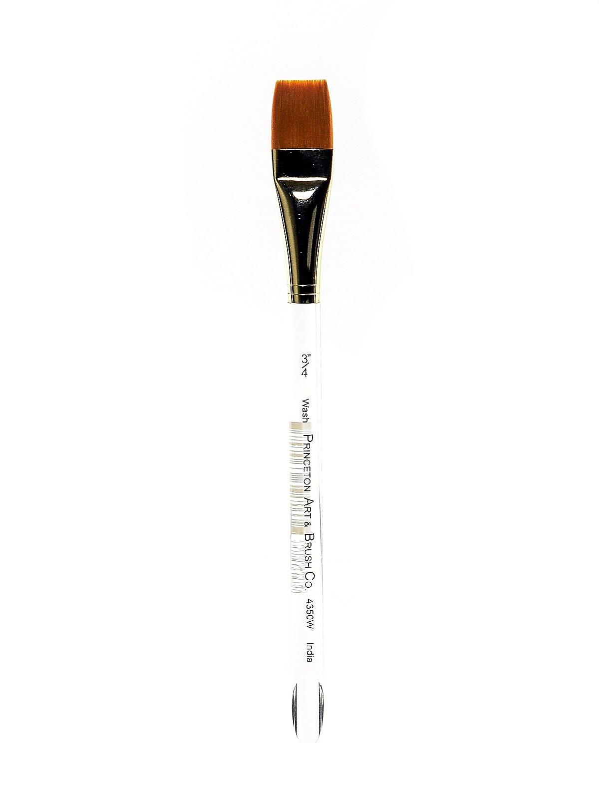 Princeton Series 4350 Synthetic Watercolor And Acrylic Brushes, 3/4" Square Wash (31616)