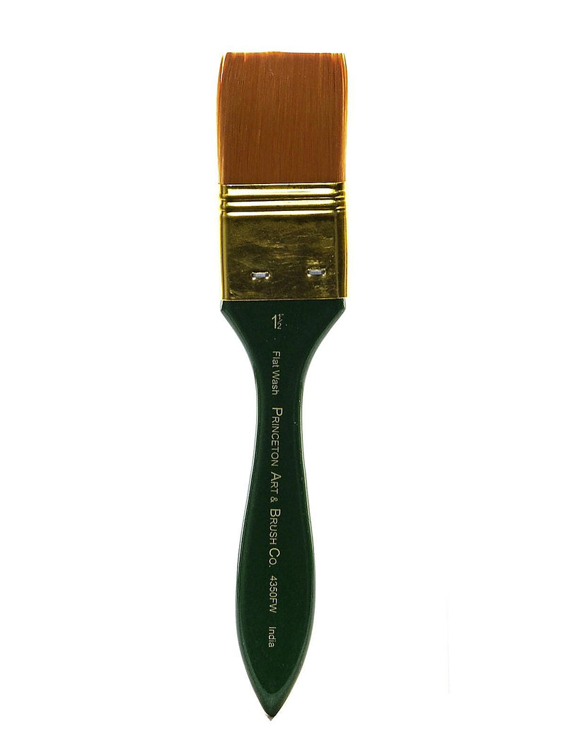 Princeton Art & Brush Lauren Short Handle Watercolor Synthetic Wash, Flat Brush (PBXP4350FW150)