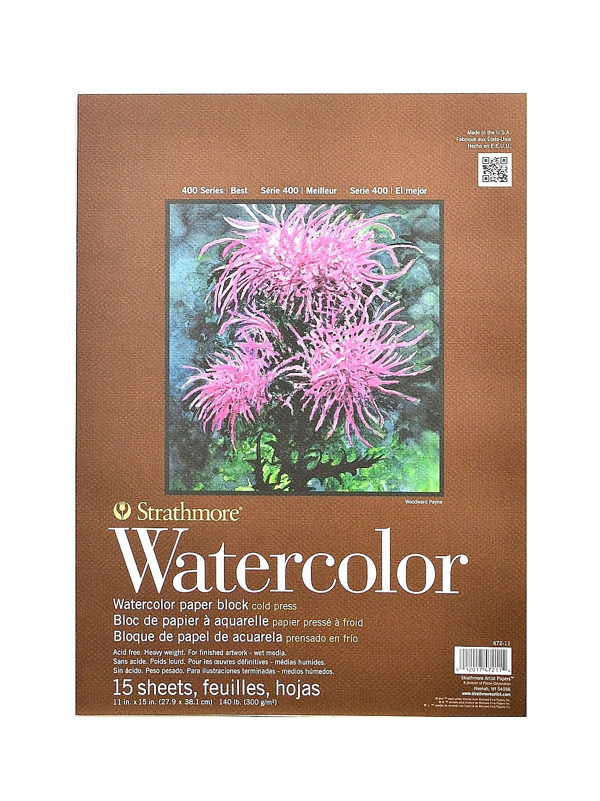 Strathmore 400 Series Watercolor Pad 11 In. X 15 In. Block Of 15