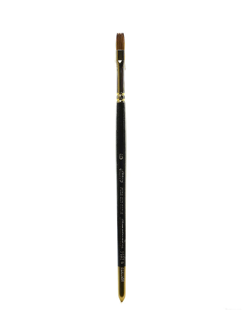 Silver Brush Renaissance Series Brushes, Short Handle 6 Bright (30726)
