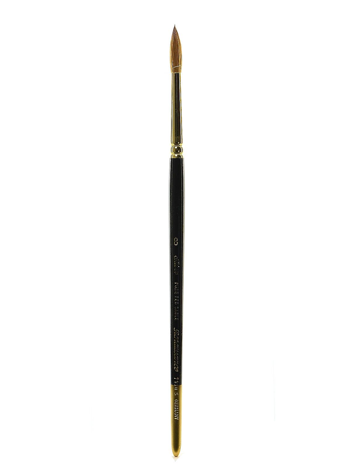 Silver Brush Renaissance Series Brushes Short Handle 8 Round (51350)