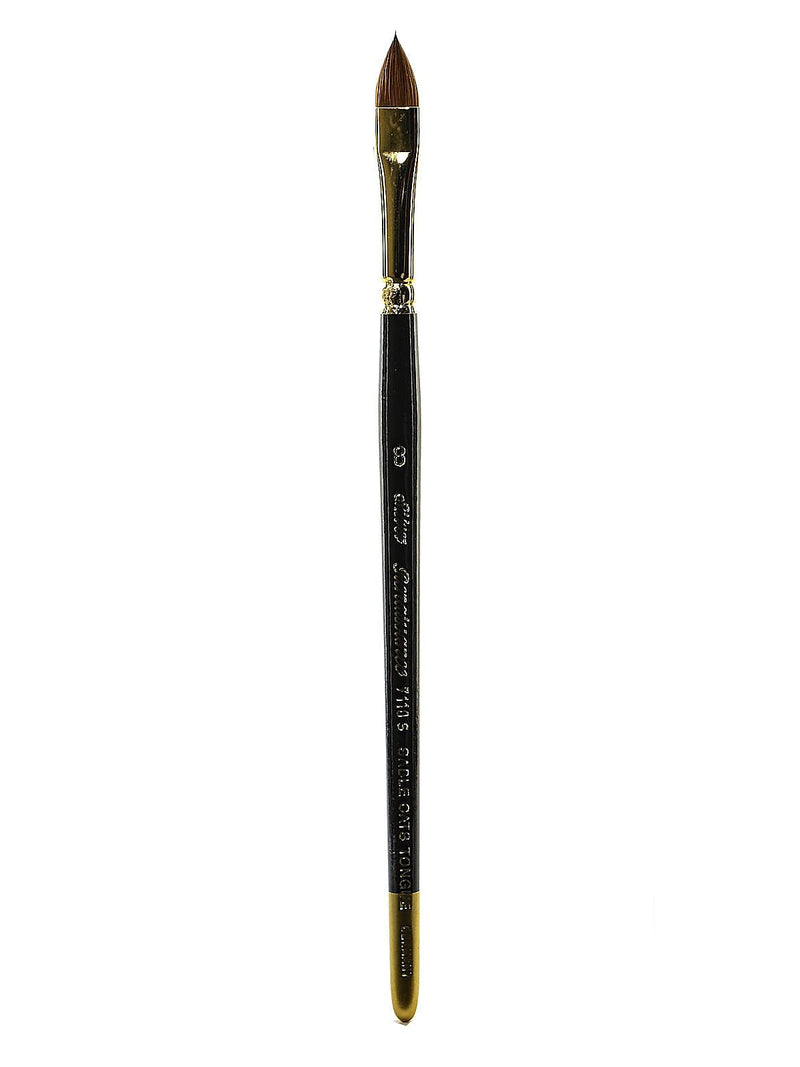 Silver Brush Renaissance Series Brushes, Short Handle 8 Cat's Tongue (53318)