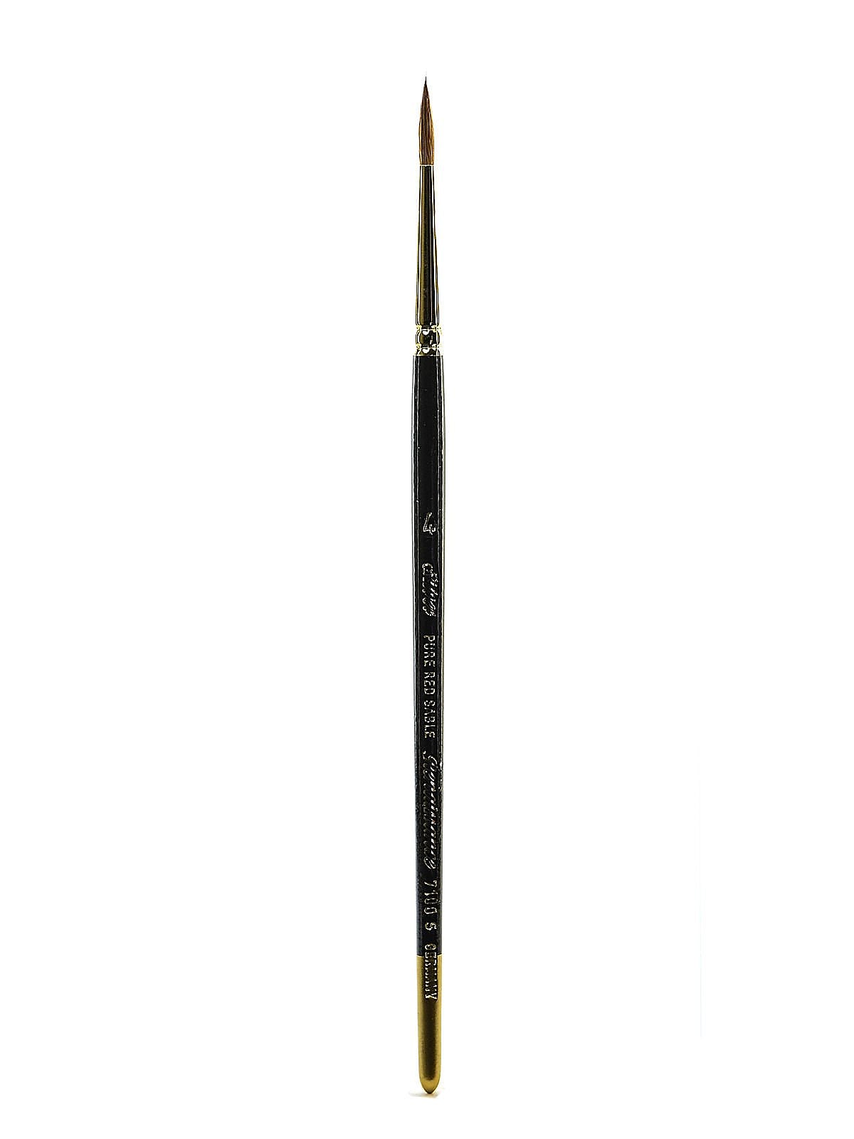 Silver Brush Renaissance Series Brushes, Short Handle, 4, Round (81654)