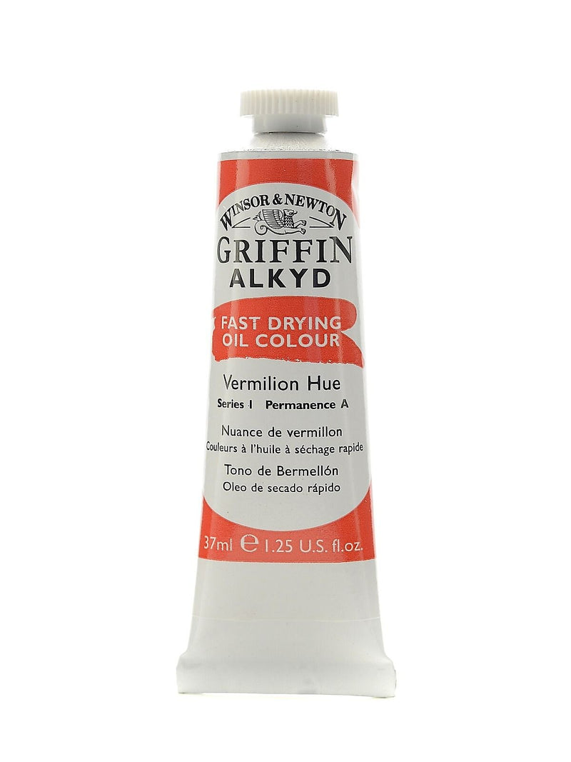 Winsor  And  Newton Griffin Alkyd Oil Colours Vermillion Hue 37 Ml 680 [Pack Of 3]