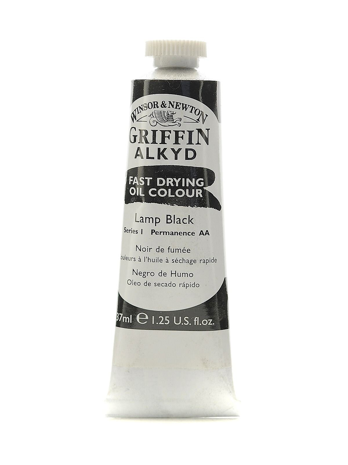 Winsor  And  Newton Griffin Alkyd Oil Colours Lamp Black 37 Ml 337 [Pack Of 3]