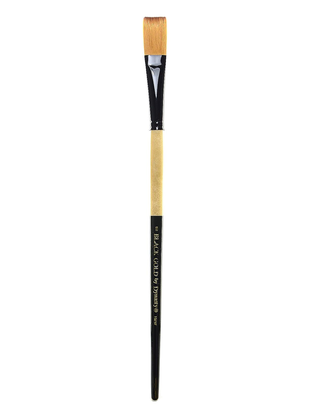 Dynasty Black Gold Series Long Handled Synthetic Brushes, 10 Flat No 1526F (24061)