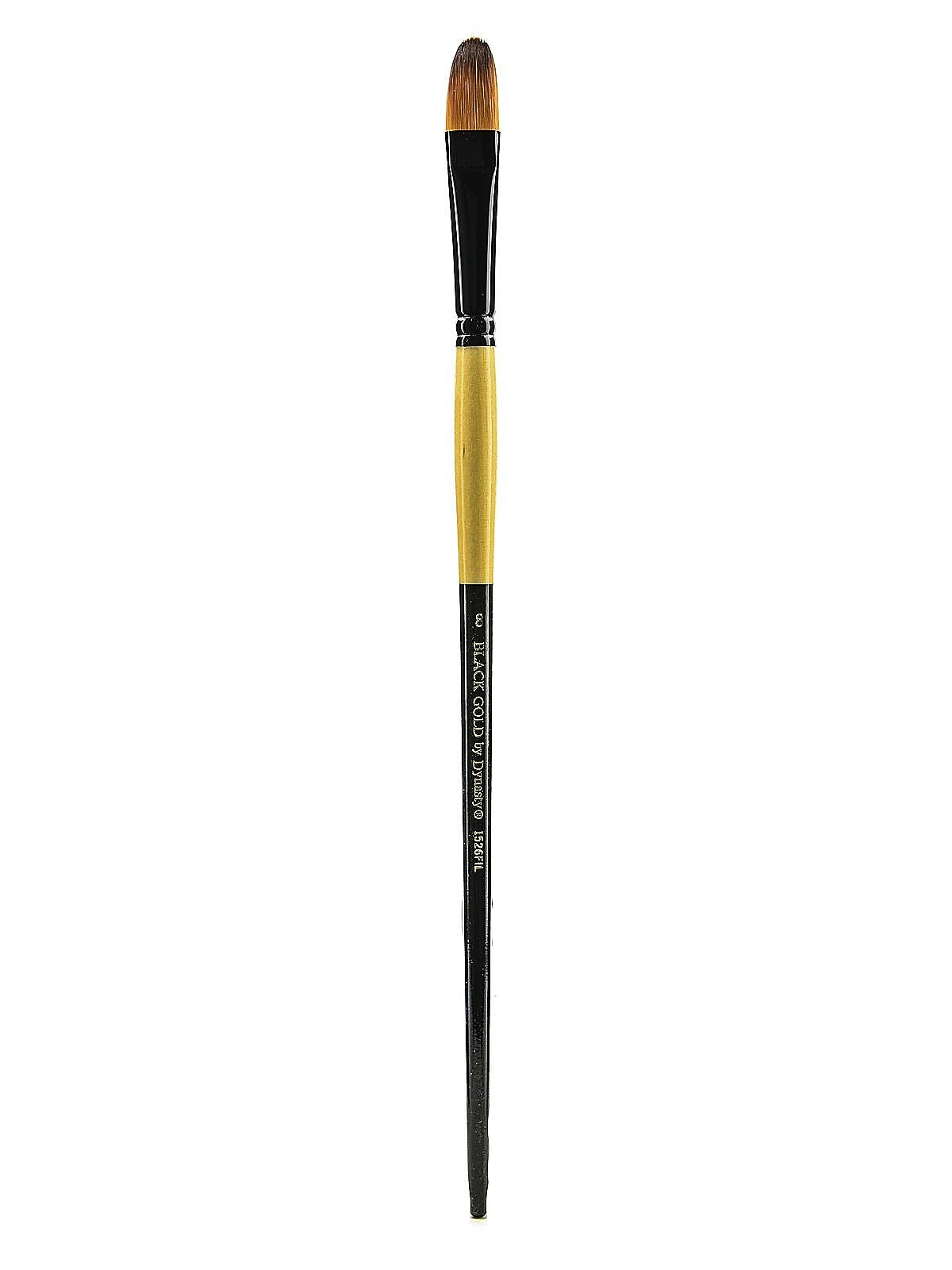 Dynasty Black Gold Series Long-Handled Synthetic Brush, 8, Filbert, 1526Fil (45843)