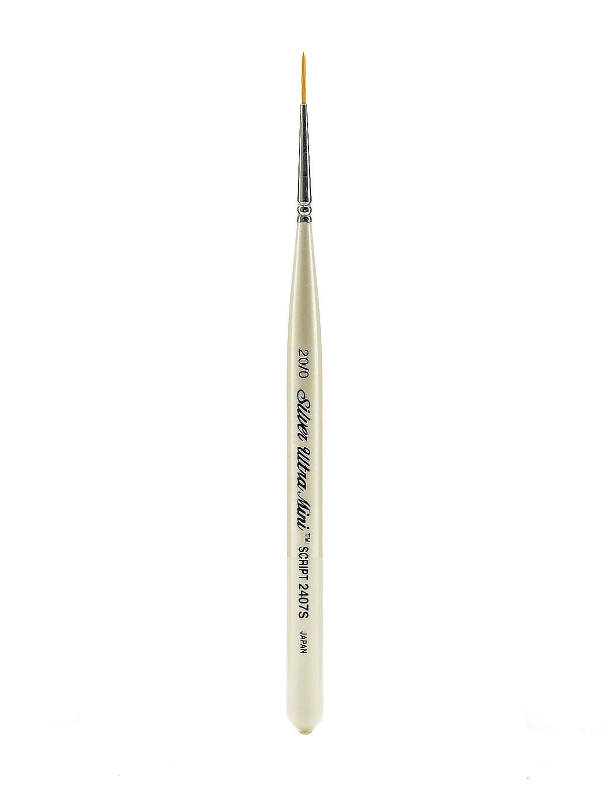 Silver Brush Ultra Mini Series Golden Taklon Brushes, 20/0 Script Liner (17434)