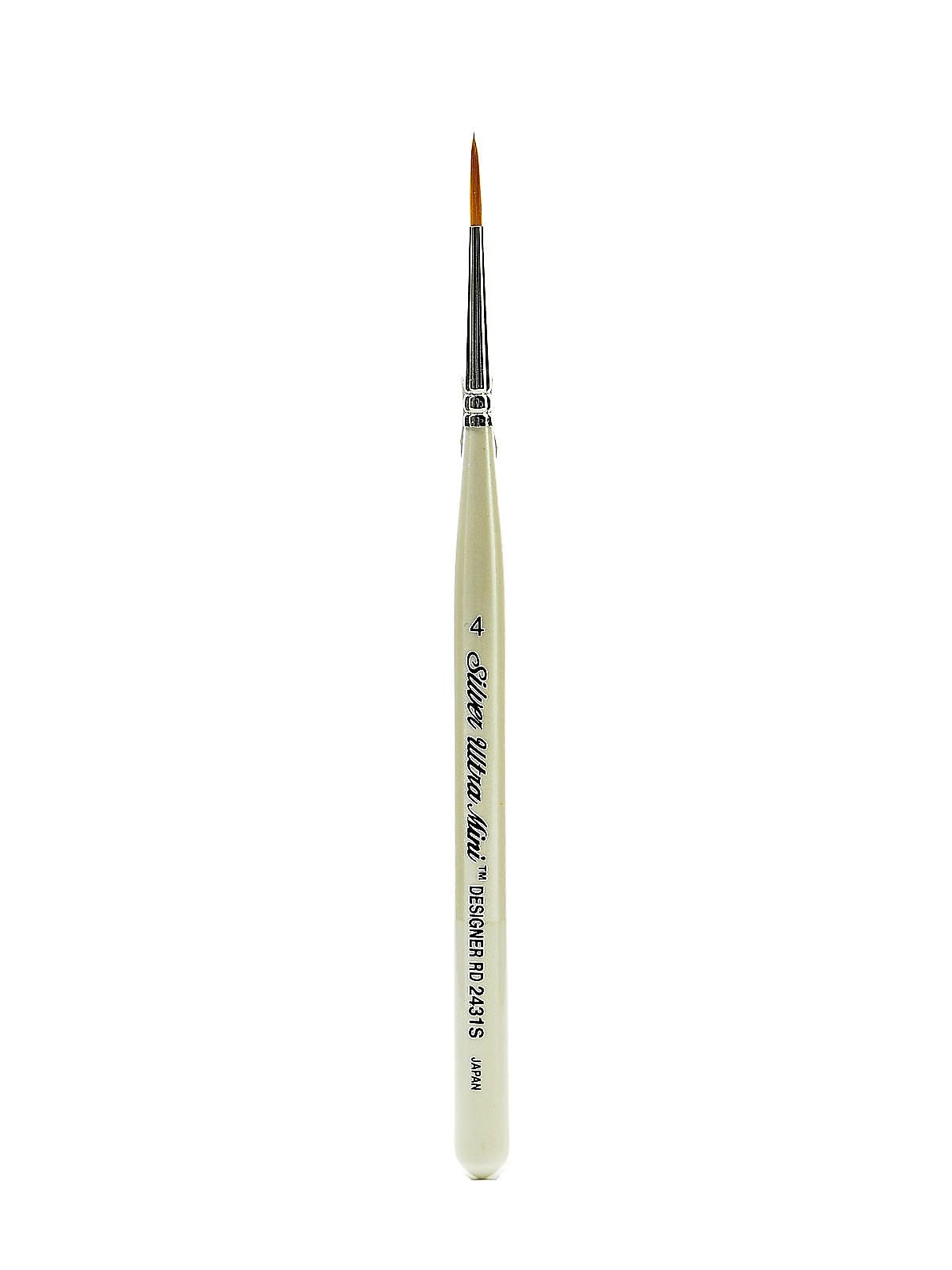 Silver Brush Ultra Mini Series Golden Taklon Brushes, 4 Designer Round (48815)