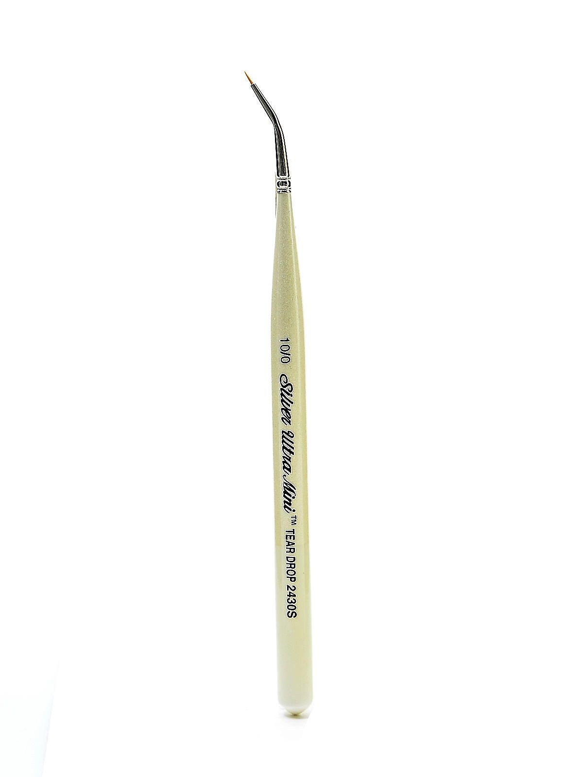 Silver Brush Ultra Mini Series Golden Taklon Brushes 10/0 Teardrop