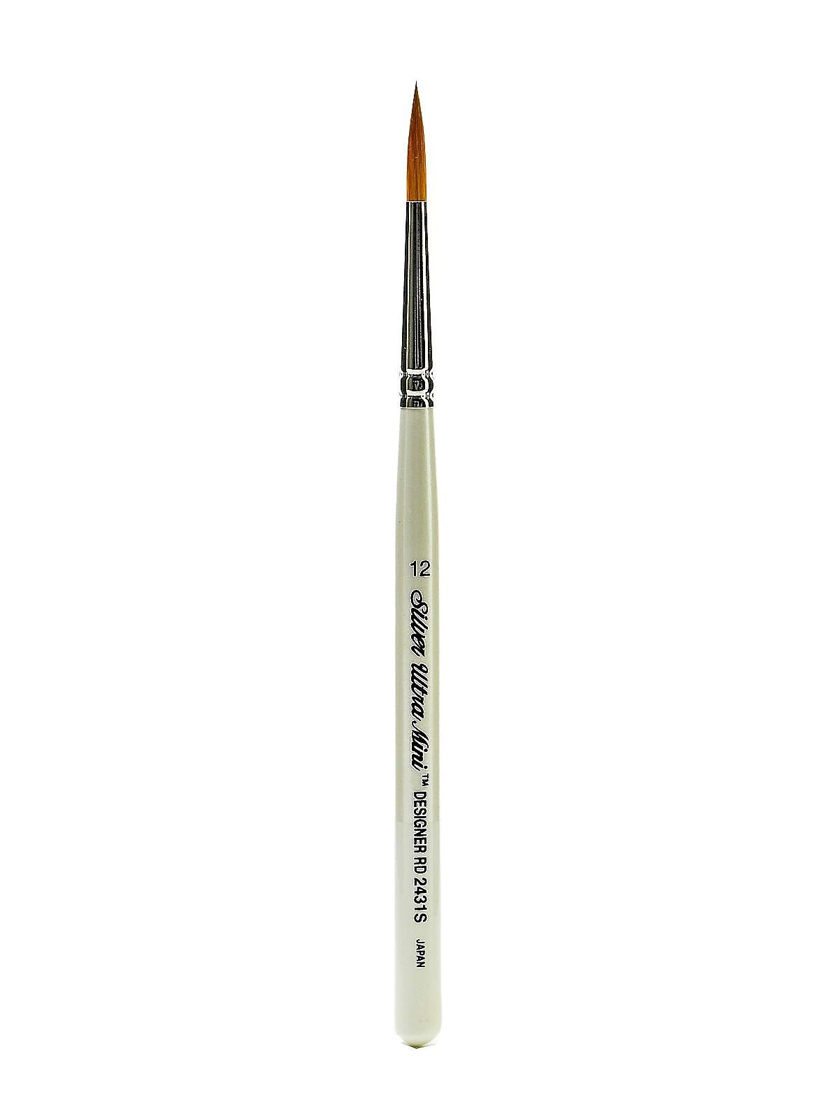 Silver Brush Ultra Mini Series Golden Taklon Brushes, 12 Designer Round (50727)