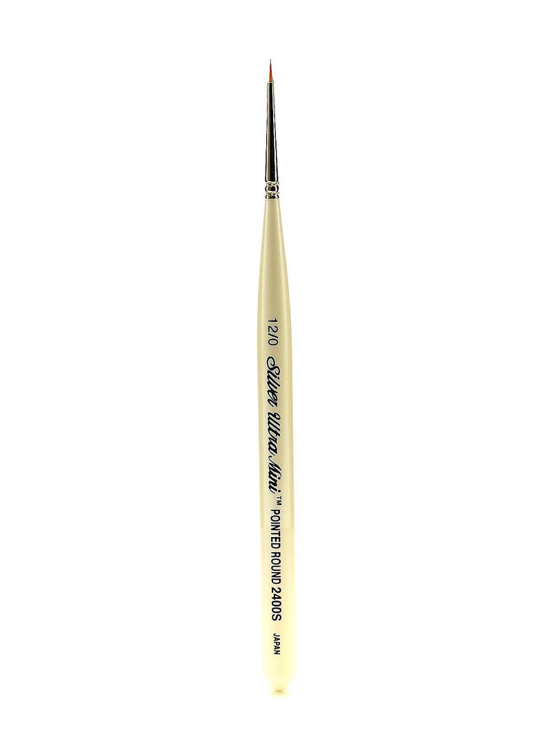 Silver Brush Ultra Mini Series Golden Taklon Brushes 12/0 Round (71361)