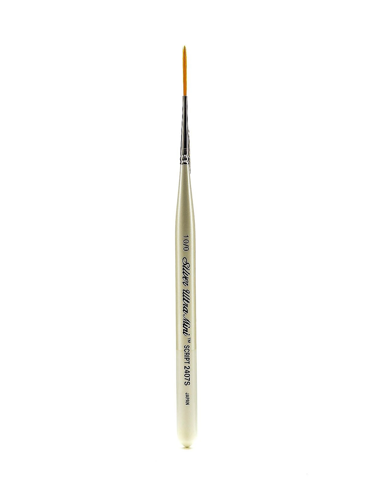 Silver Brush Ultra Mini Series Golden Taklon Brushes 10/0 Script Liner (71796)