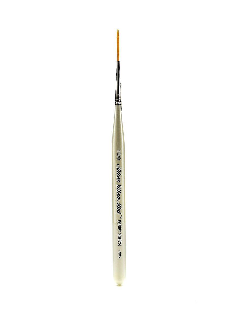 Silver Brush Ultra Mini Series Golden Taklon Brushes 10/0 Script Liner (71796)