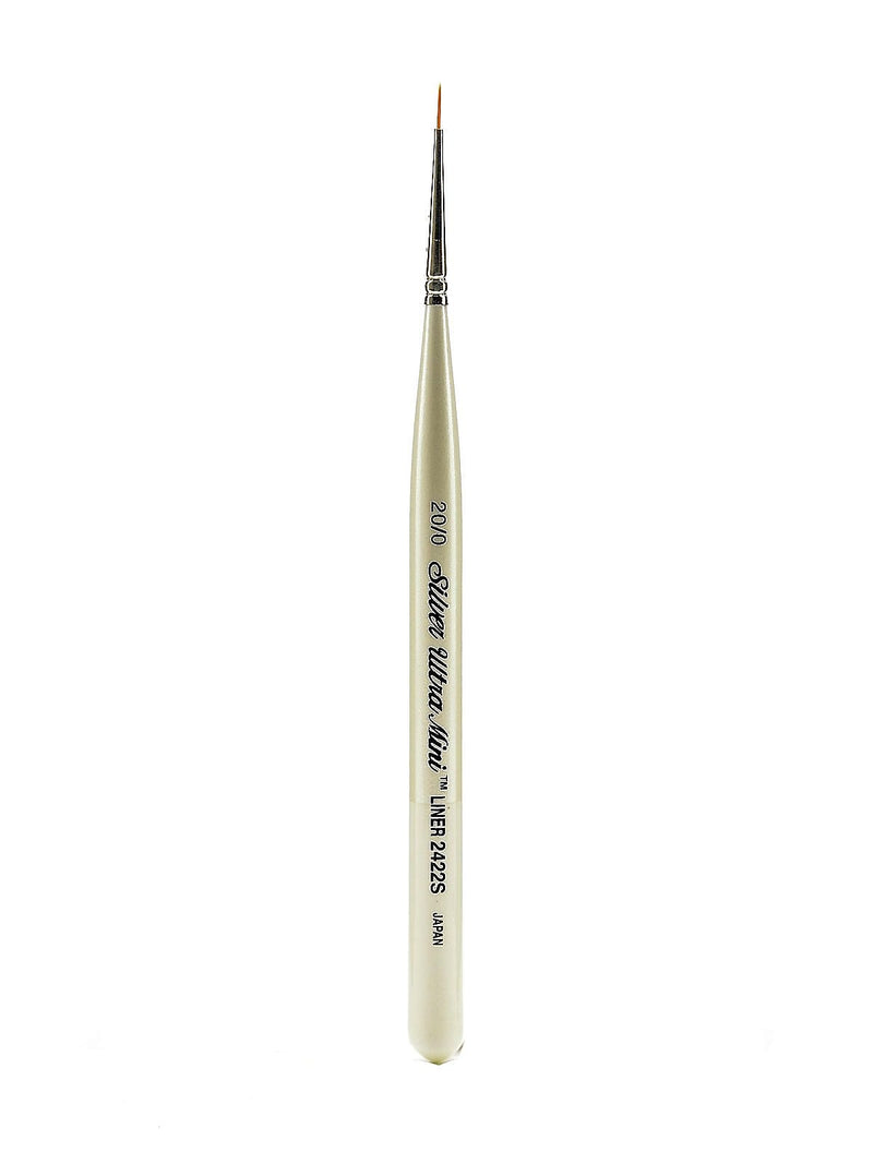 Silver Brush Ultra Mini Series Golden Taklon Brushes 20/0 Monogram Liner (74999)