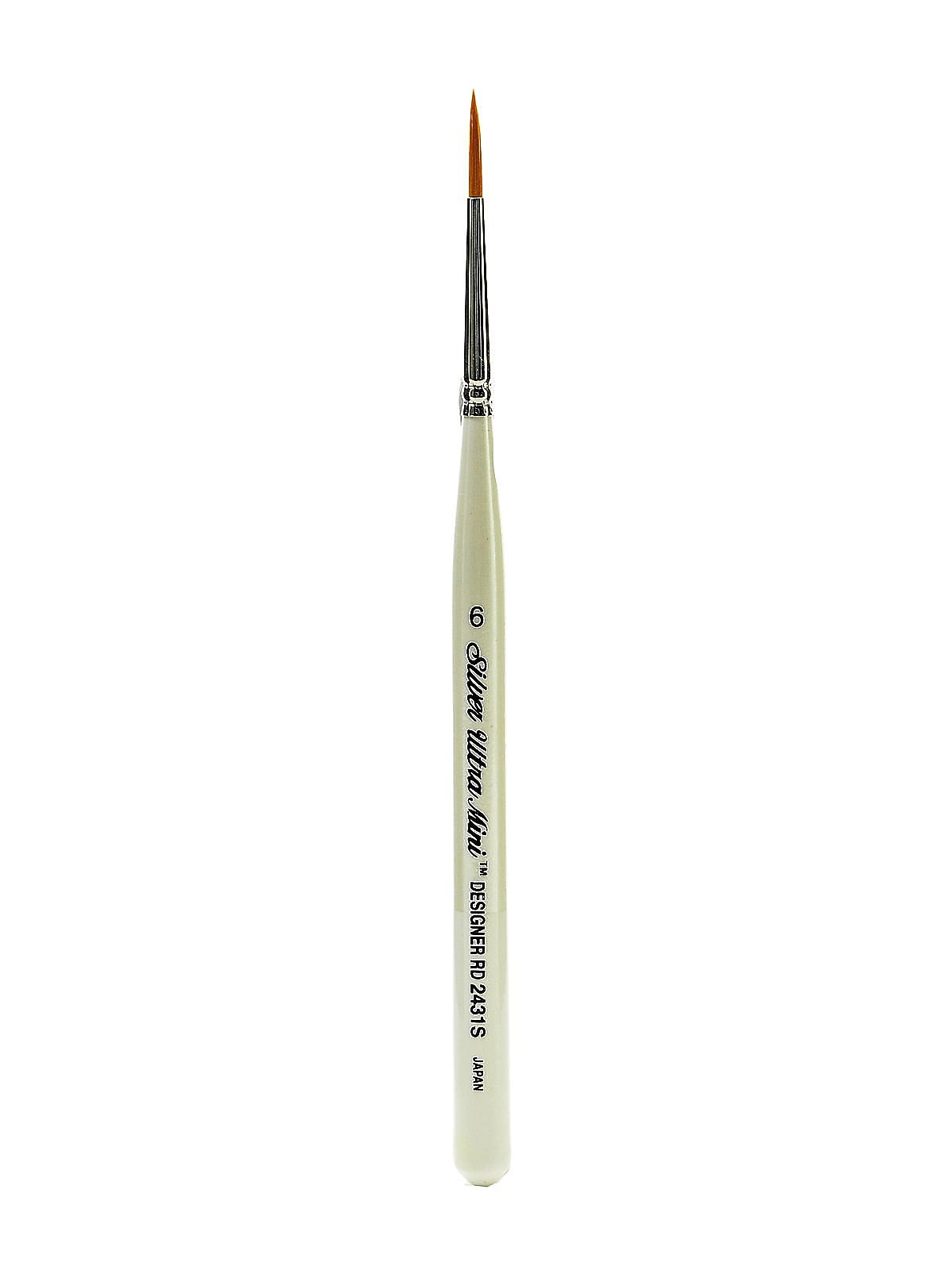 Silver Brush Ultra Mini Series Golden Taklon Brushes, 6 Designer Round (87798)