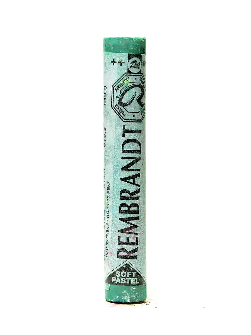 Rembrandt Soft Round Pastels, Permanent Green Deep No 619.3, 4/Pack (33048-Pk4)