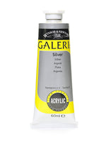 Winsor And Newton Galeria Flow Formula Silver 617 Acrylic Colour, 60Ml, 3/Pack (14195-Pk3)