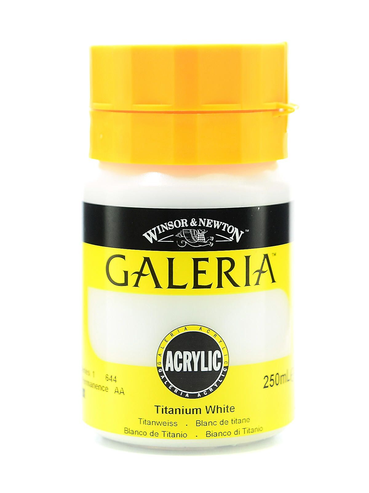 Winsor & Newton Galeria Flow Formula Acrylic Colours, Titanium White, 250Ml, No 644, 2Pk (22846-Pk2)