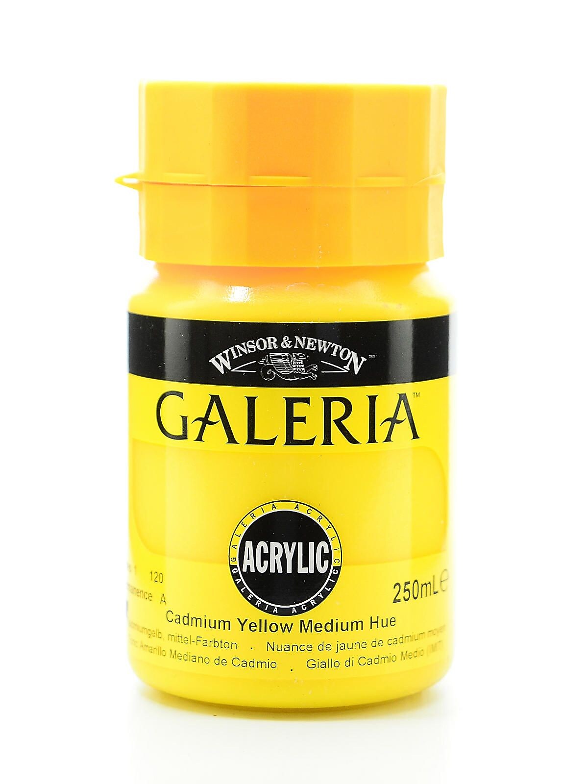 Winsor & Newton Galeria Flow Formula Acrylic Colors Cadmium Yellow Med Hue 250Ml 120 2Pk (32640-Pk2)