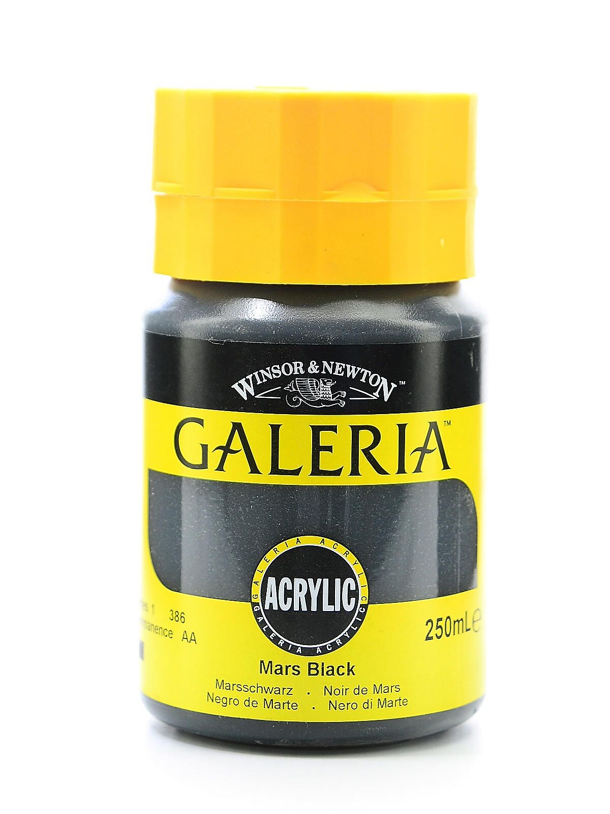 Winsor And Newton Galeria Flow Formula Acrylic Colors, Mars Black 386, 250 Ml, Pack Of 2
