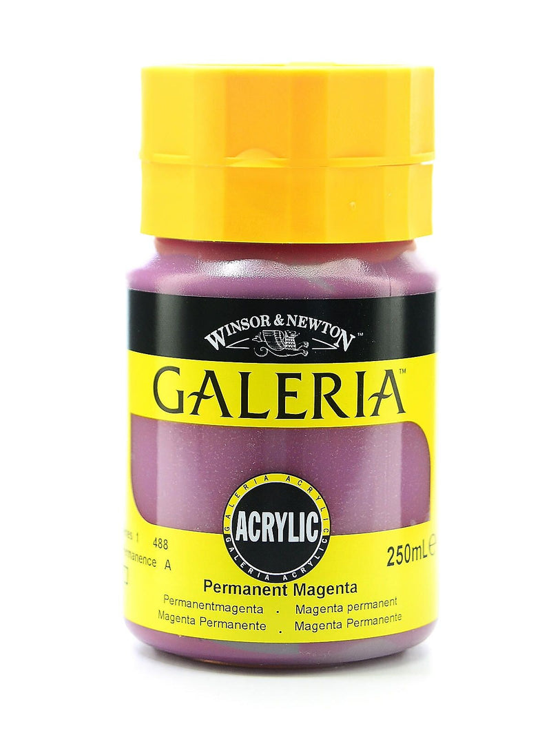 Winsor And Newton Galeria Flow Formula Permanent Magenta 488 Acrylic Colour, 250Ml, 2Pk (39057-Pk2)
