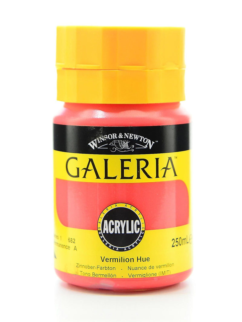 Winsor And Newton Galeria Flow Formula Acrylic Colors Vermilion Hue 250 Ml 682 Pack Of 2 (72425-Pk2)