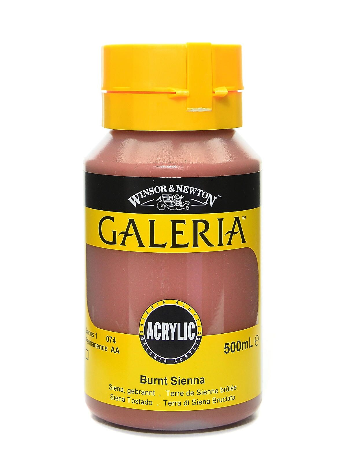 Winsor And Newton Galeria Flow Formula Acrylic Colors Burnt Sienna 500 Ml 74 (73062)