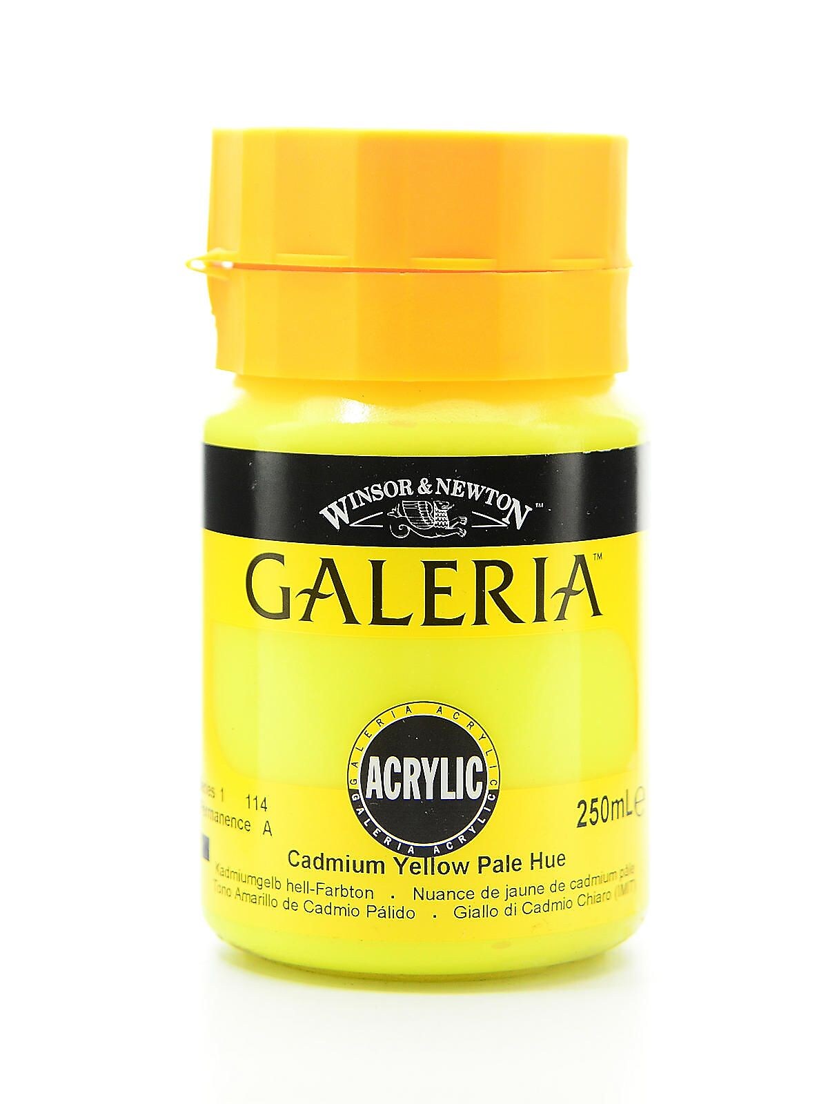 Winsor & Newton Galeria Formula Acrylic Color, Cadmium Yellow Pale Hue No.114, 250Ml, 2Pk (76338Pk2)