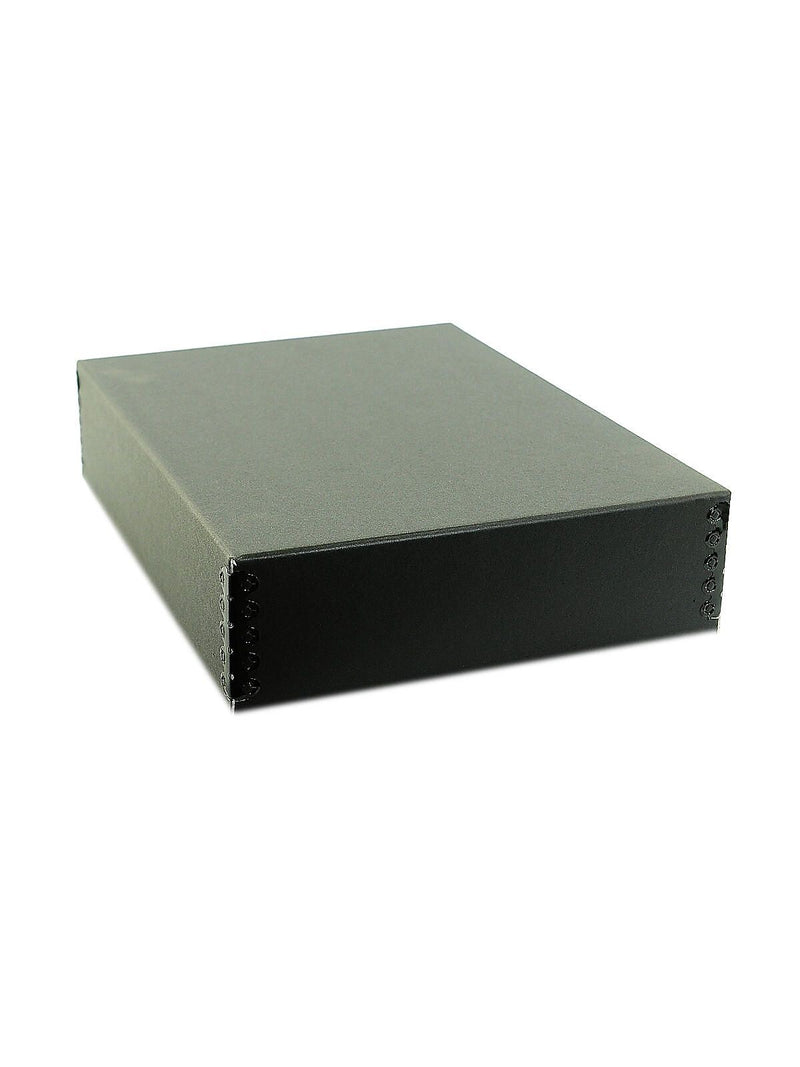 Lineco 67782 Drop-Front Storage Box, 16" X 20" X 3", Black
