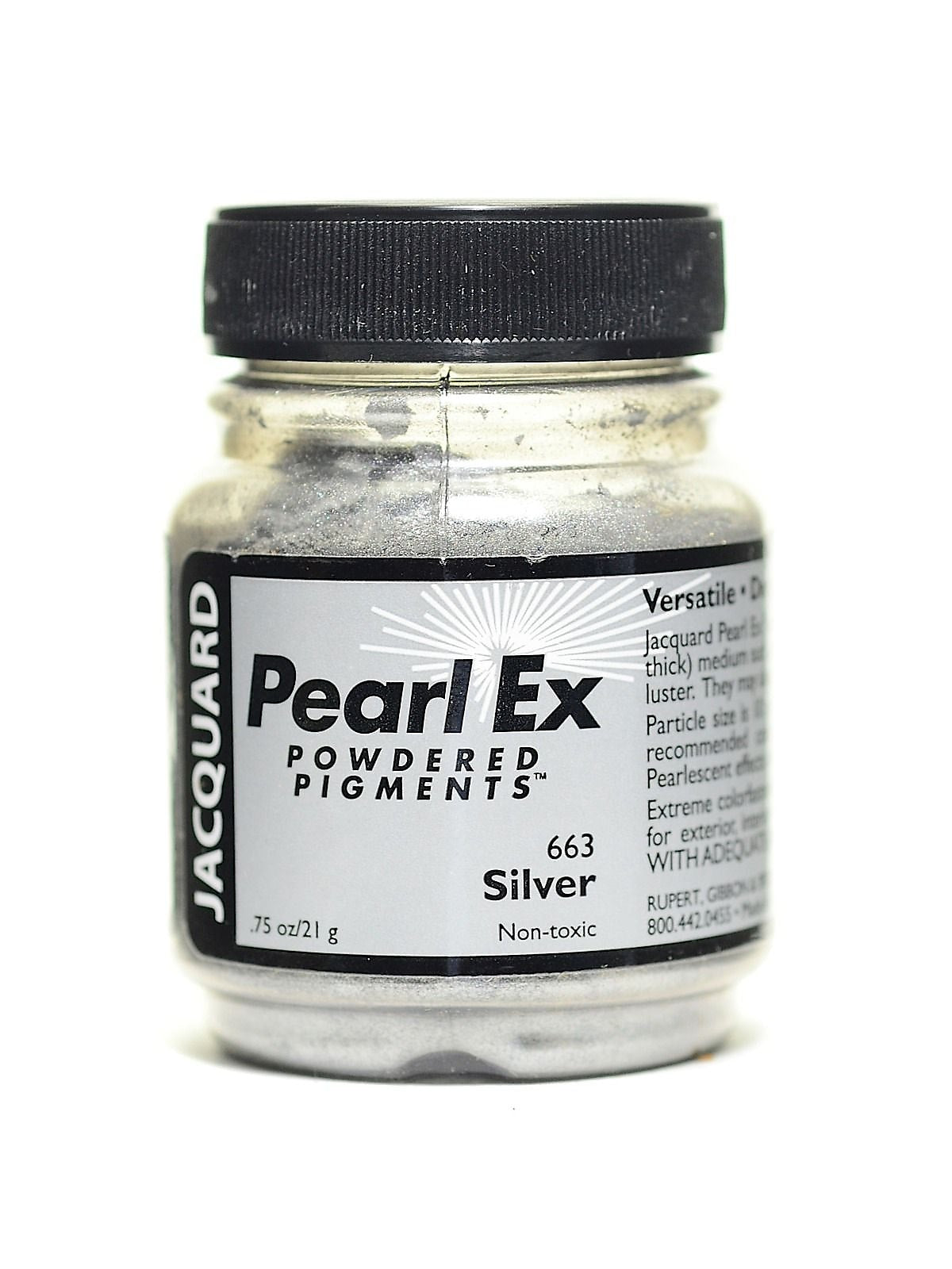 Jacquard Pearl Ex Powdered Pigments Silver 0.75 Oz. [Pack Of 3]